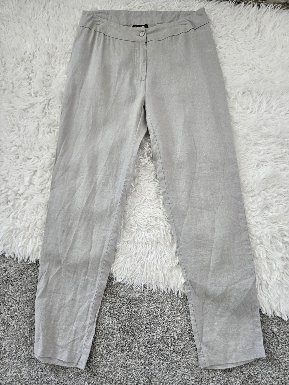 Apropos Grey 100% Linen Pants. Size 8.